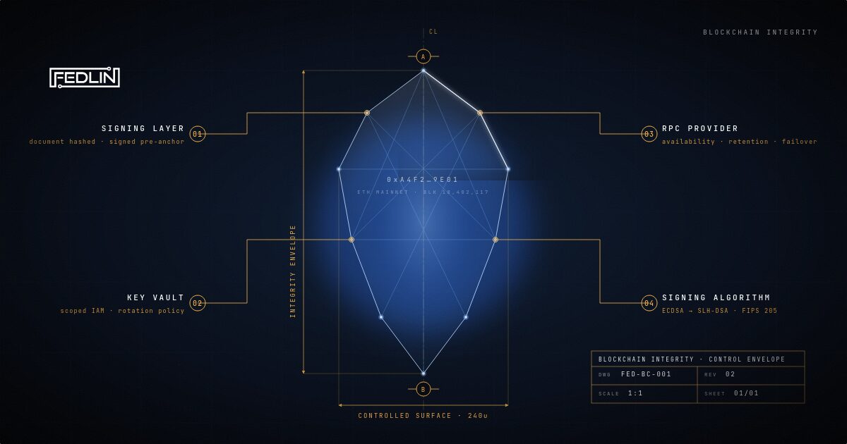 Post-quantum signing for blockchain integrity records: cryptographic longevity architecture